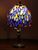 Lampa witrażowa Tiffany z bursztynem - Willow 17