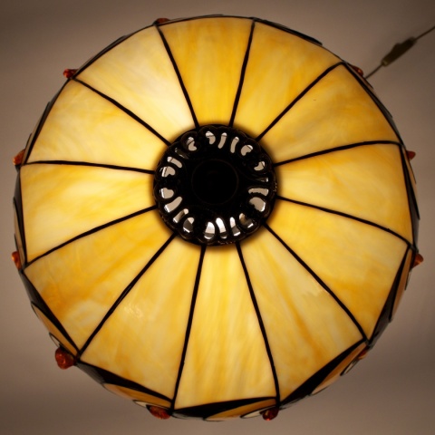 Podłogowa lampa Moonlight 40 z bursztynem
